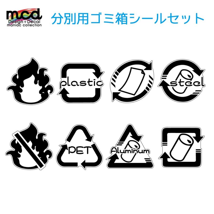 分別シール 白 ゴミ箱 オリジナル 分別 キッチン 雑貨 リビング ダストボックス ごみ箱 シール 分別ごみラベル 耐水 防水 Decarseikatuhingomi1 マニアックコレクション 通販 Yahoo ショッピング