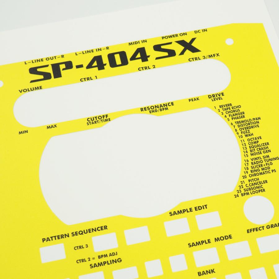 ローランド SP-404SX カスタムスキン 黄 黒文字 サンプラー スキン