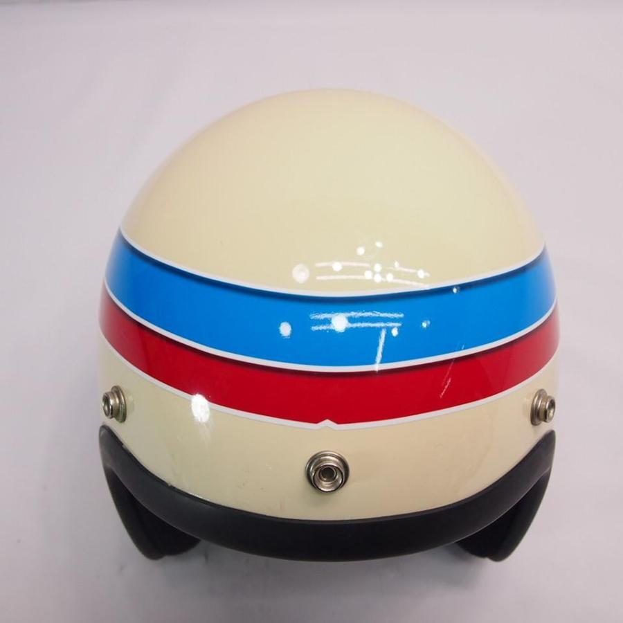 汎用ジェットヘルメット ビンテージ ラインデカール 青赤 : マニアック