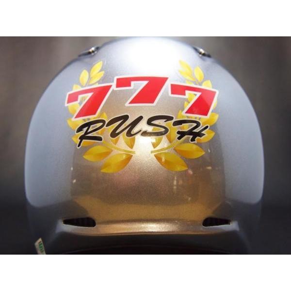 汎用ヘルメット ステッカー デカール 777 RUCH 半キャップ