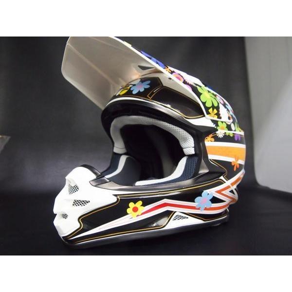 SHOEI VFX-W ヘルメットデカール 花畑 白 デカールセット ステッカー ショウエイ オフ車 オフロード レース メルヘン｜mcmanaic｜07