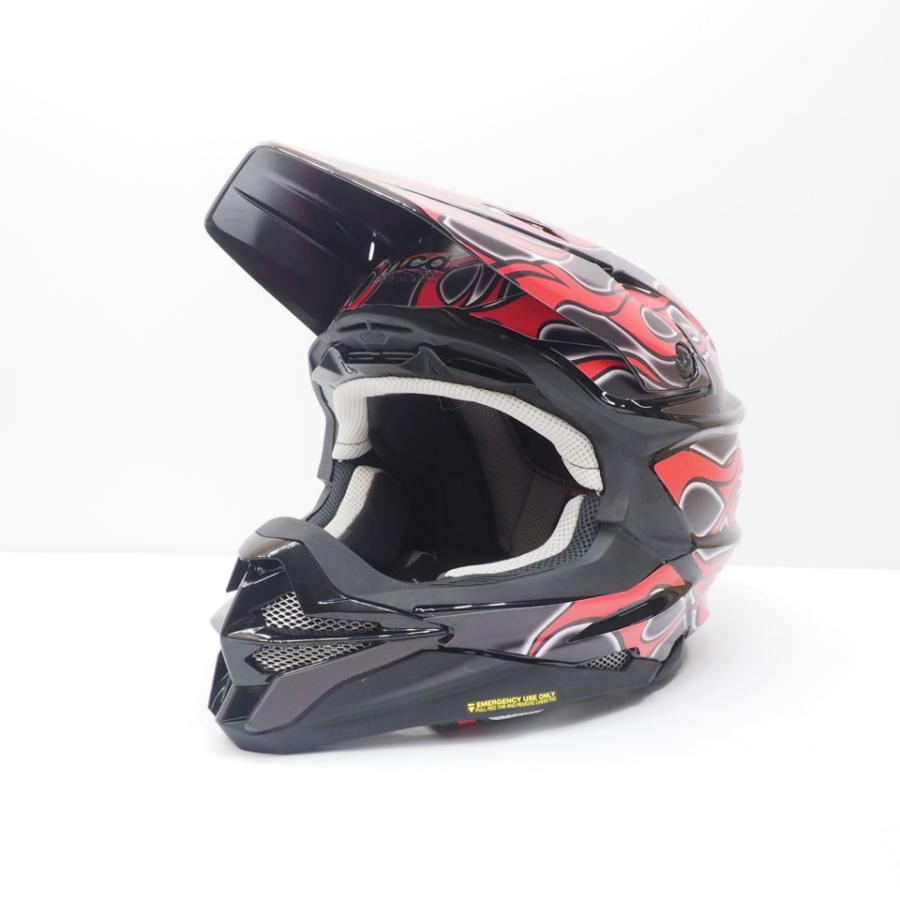 SHOEI VFX-WR Lサイズ用 ヘルメット デカール ファイヤ― フレイム 黒赤