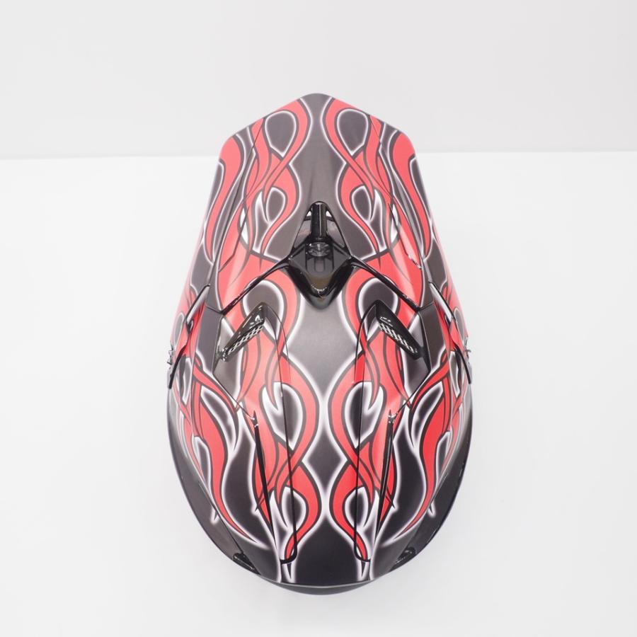 SHOEI フルフェイスヘルメット 炎デザイン　Lサイズ59cm SHOEI VFX-WR Lサイズ用 ヘルメット デカール ファイヤ― フレイム 黒赤