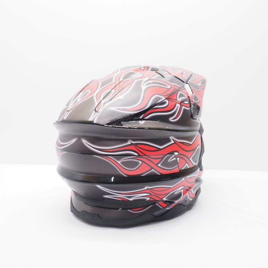 SHOEI VFX-WR Mサイズ用 ヘルメット デカール ファイヤ― フレイム 黒赤