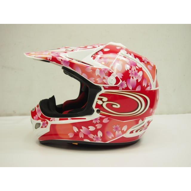 Arai Vcross4 ヘルメット デカールセット ステッカー 和柄 桜吹雪 赤