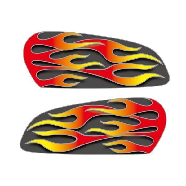 エイプ50/100 タンクデカール イメチェンにファイヤータイプ灰 ape50/100 | 