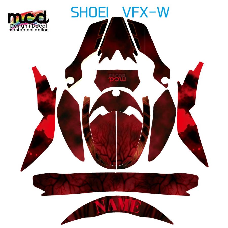 高い品質 Shoei ヘルメット Vfx W用 デカール ステッカーセット Mc K2 名入れ対応 傷防止 かっこいい グロい系 メタリック レッド 安心の定価販売 Technet 21 Org