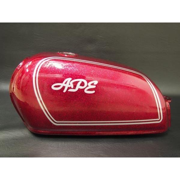 ホンダ APE50 APE100 透明シート 白ラインステッカー タンク デカール