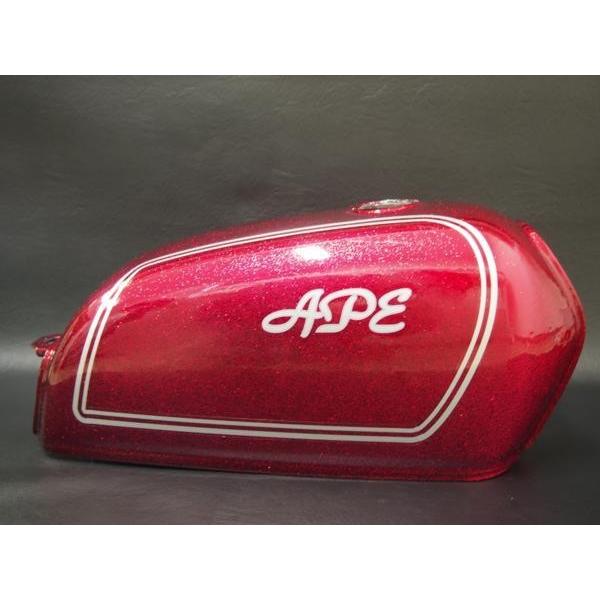 ホンダ APE50 APE100 透明シート 白ラインステッカー タンク デカール
