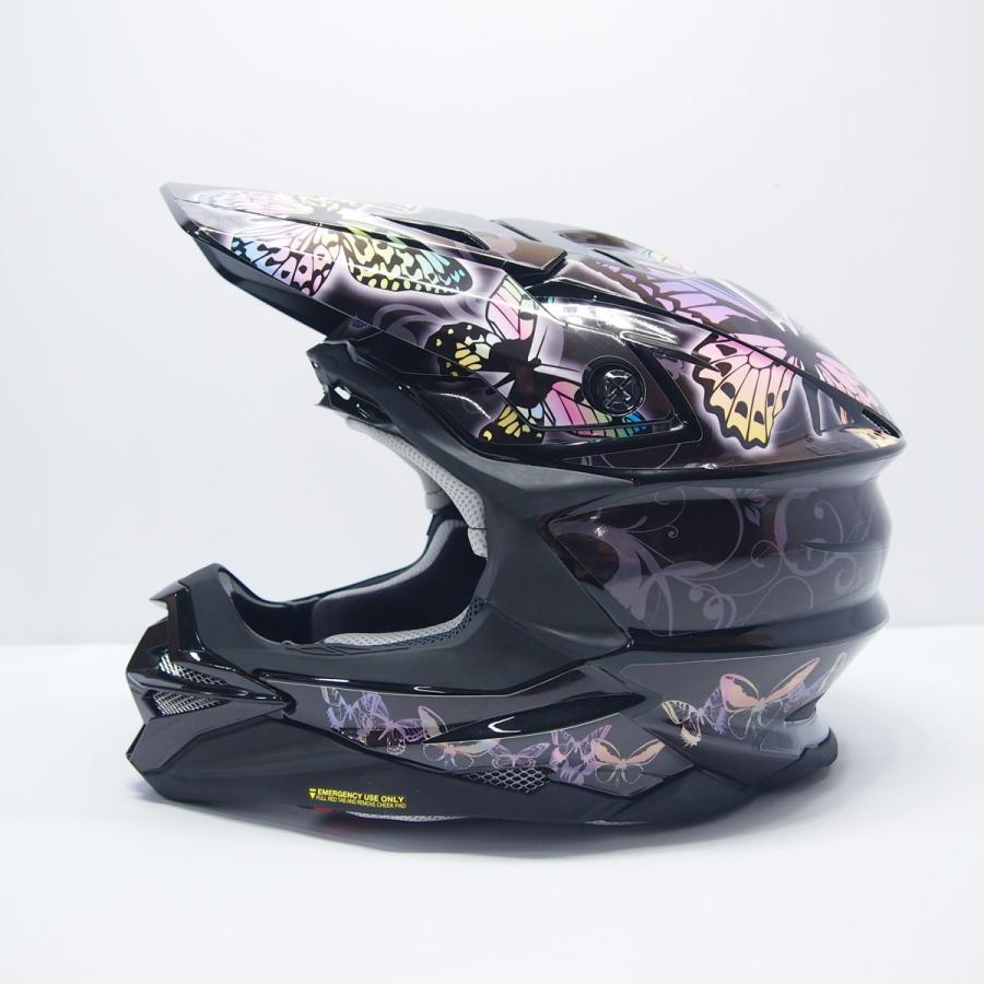 SHOEI VFX-WR Lサイズ用デカール ステッカー バタフライ 黒グレー/オフ