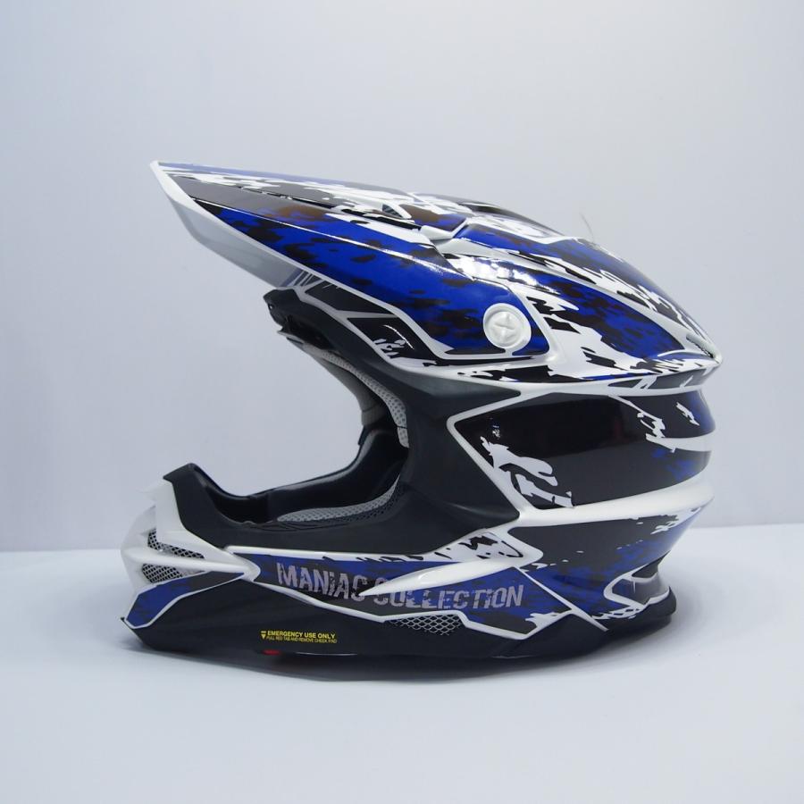 SHOEI オフロードヘルメット 青/白 SHOEI VFX-WR Mサイズ用 ヘルメット デカール グランジ/青 オフロード