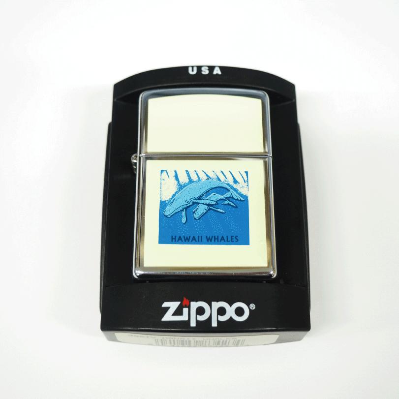 未使用品】 HAWAII WHALES ZIPPO ライター ジッポ― 化粧箱付き ハワイ