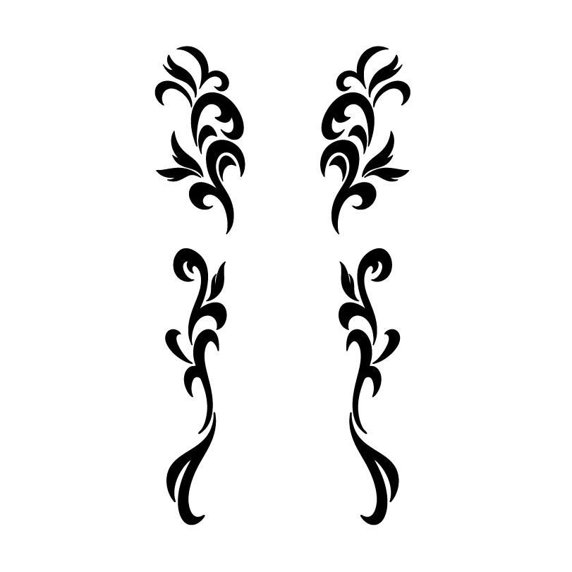 ブラックリーフ トライバル カッティングステッカー 【ノーマルタイプ