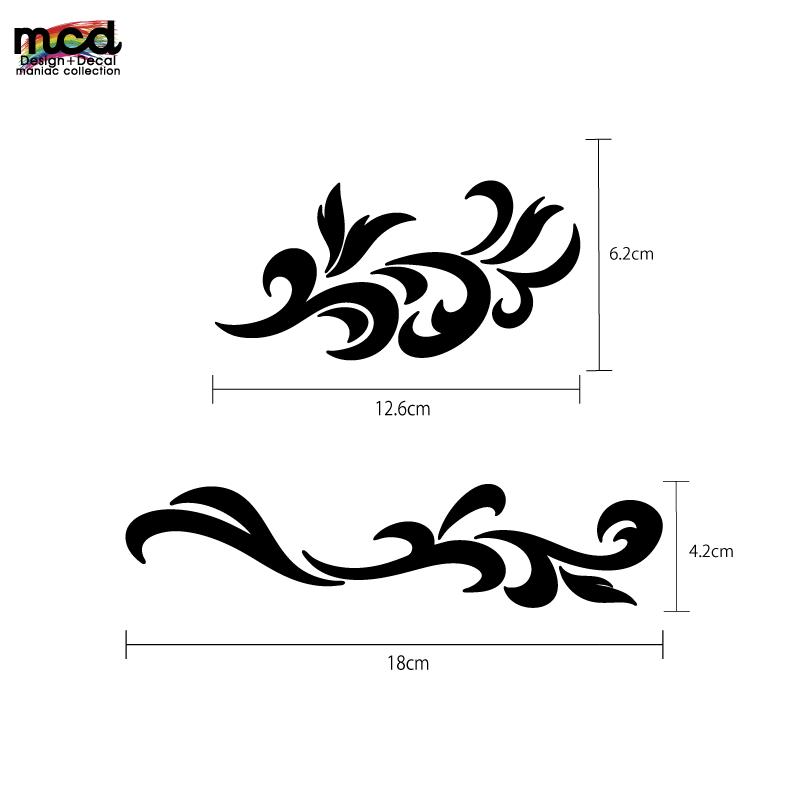 ブラックリーフ トライバル カッティングステッカー 【ノーマルタイプ