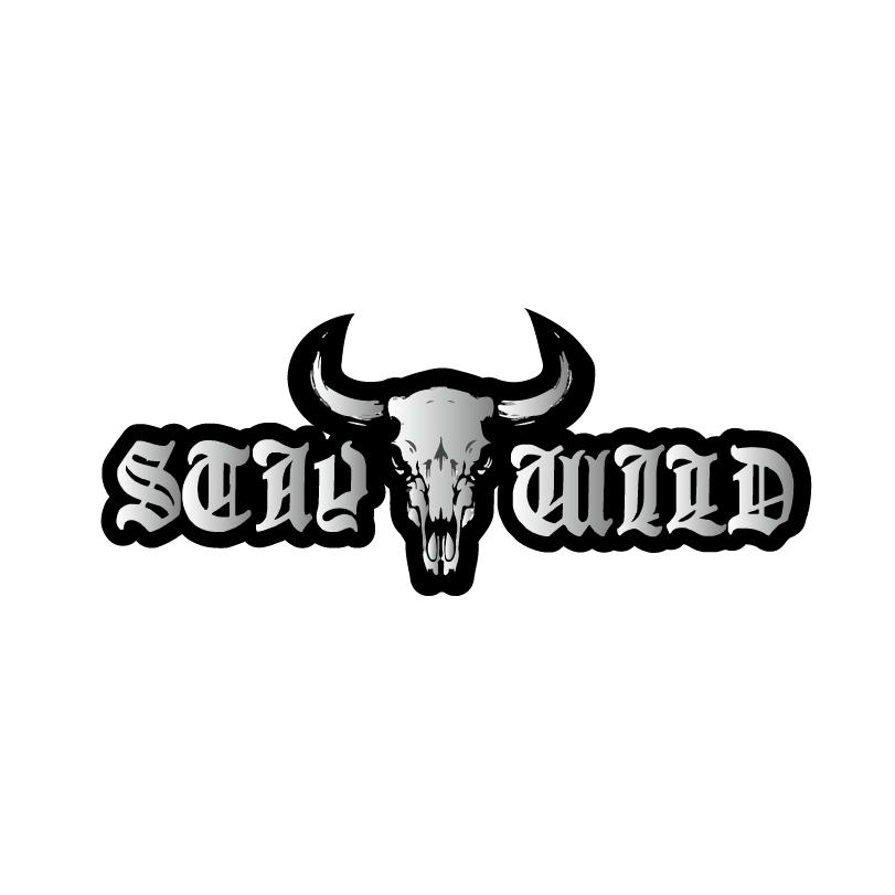マットミラー) ワンポイントステッカー STAY WILD 9cm 1枚 汎用 英字