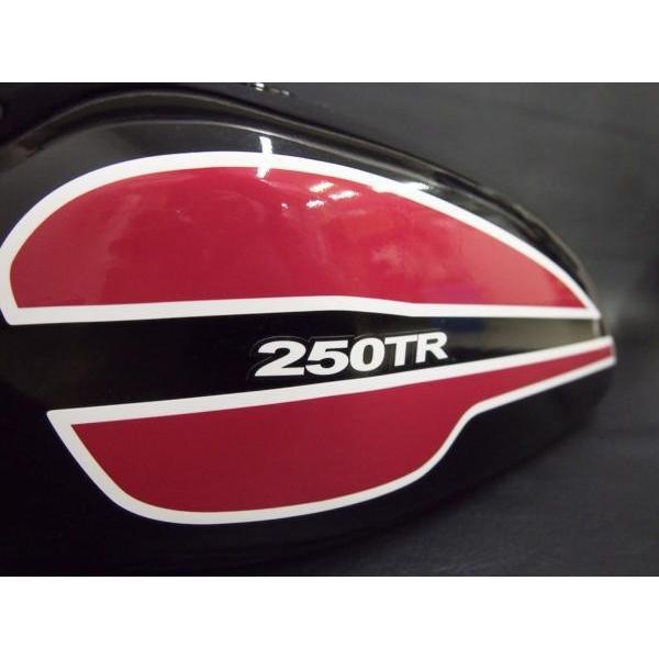 当時風仕上げ！Kawasaki 250TR タンク デカール ステッカー 青系