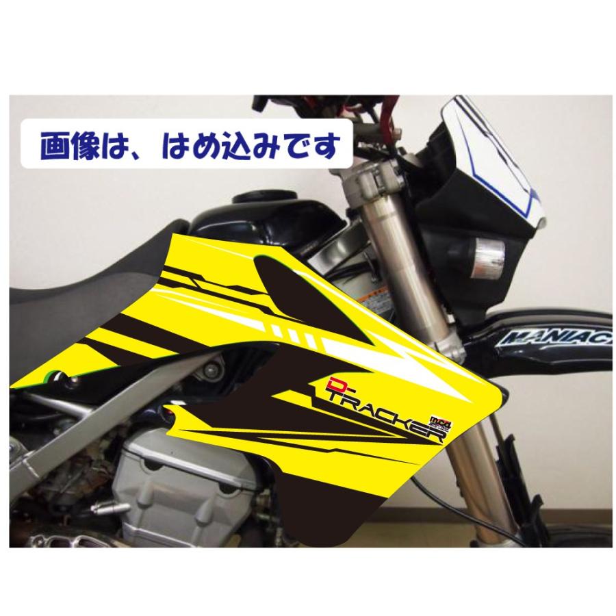 未使用 Dトラッカー KLX250 シュラウド デカール typeEVL 黄色