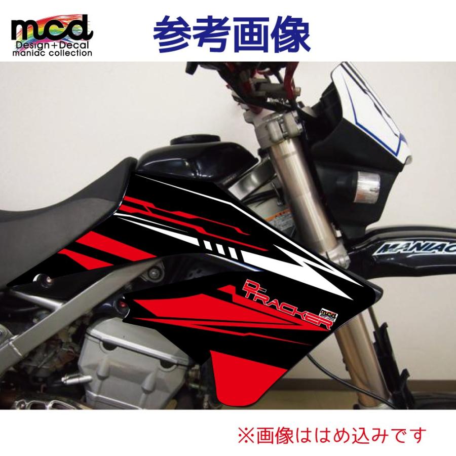 未使用 Dトラッカー KLX250 シュラウド デカール typeEVL 赤黒04