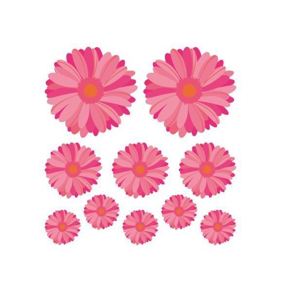 かわいい花 屋外汎用 ガーベラ デカール ピンク ステッカー ステッカー オンラインショップ Www Casascordeiro Com Br
