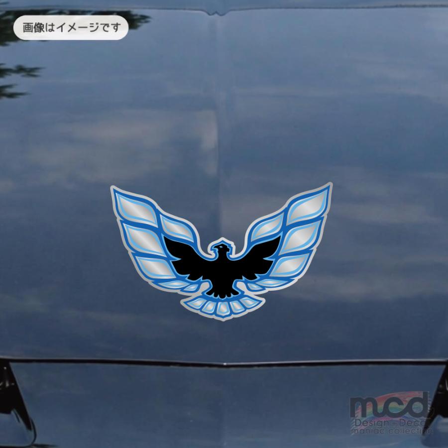 マットミラー) ファイヤーバード 20cm ((ブルー)) デカール ステッカー