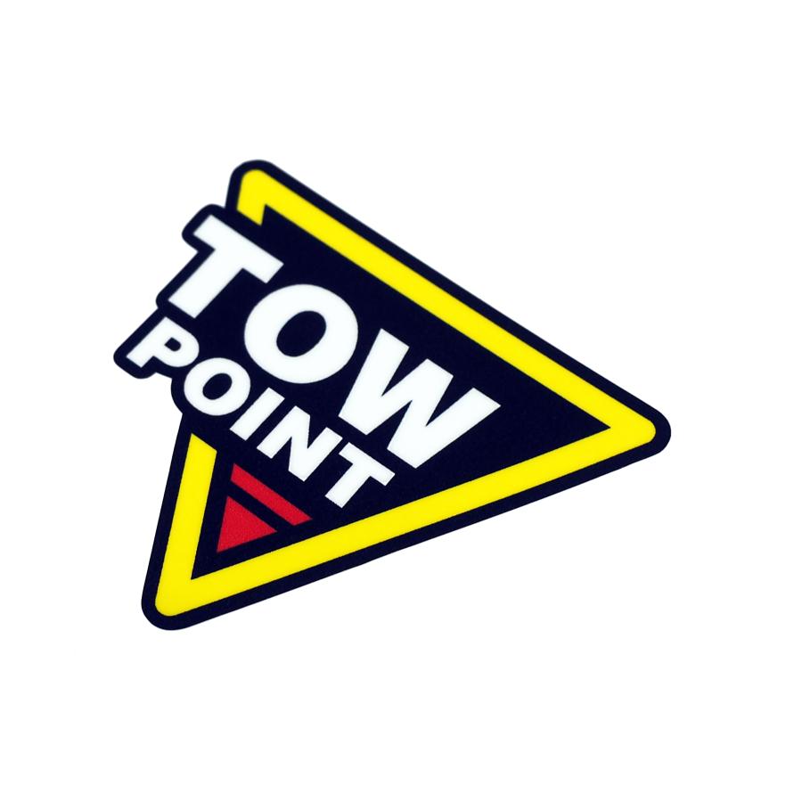 TOW POINT ステッカー 三角タイプ 小 2枚セット ((イエローライン太ゴ)) 牽引 牽引フック 車 カー : マニアックコレクション ...