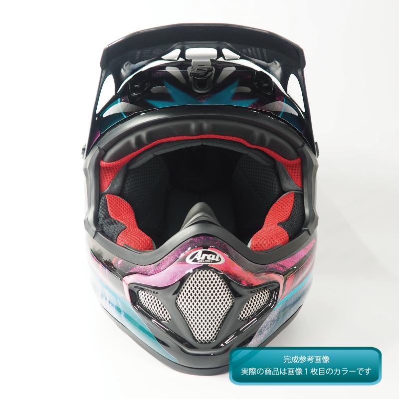 ARAI V-CROSS４デカールキット エキゾチックブルー デカール フルセット オフロード モトクロス Mサイズ Lサイズ ドレスアップ｜mcmanaic｜07