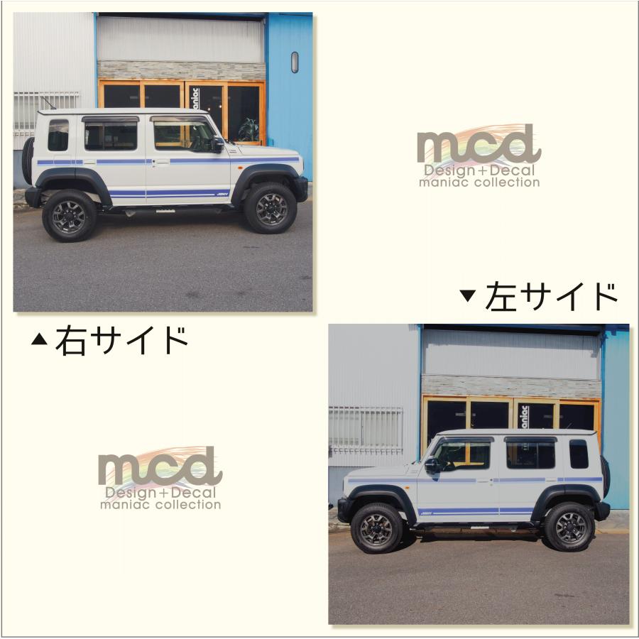マットラミ) ジムニーノマド サイドデカール((ビーチブルー)) サイド