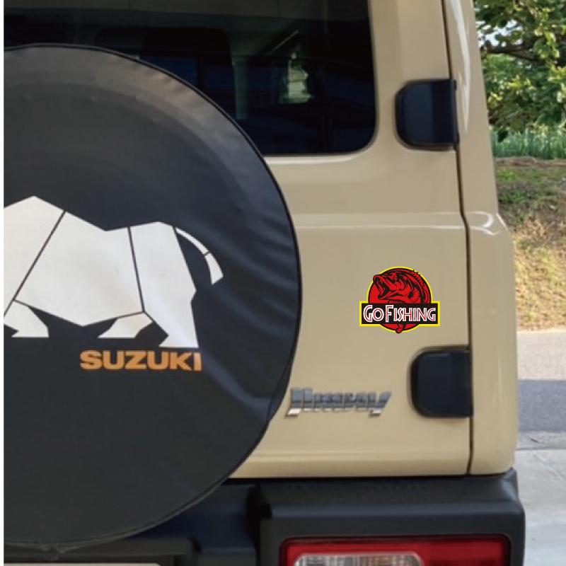 釣り ステッカー Go Fishing 10cm 車 おもしろ パロディ釣り好きステッカー バス釣り 自己主張 カーステッカー Dept マニアックコレクション 通販 Yahoo ショッピング