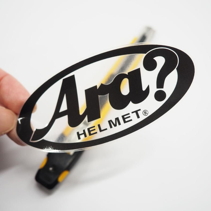 透明） あれ？ Arai？ Ara? 2枚セット バイク ヘルメット 9cm×4cm