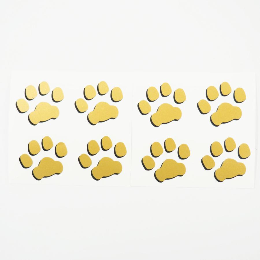 汎用 犬 足跡 ステッカー 4cm 8枚 車 バイク ワンポイント ゴールド イヌ 足形 足 足あと Deptasimini3 マニアックコレクション 通販 Yahoo ショッピング