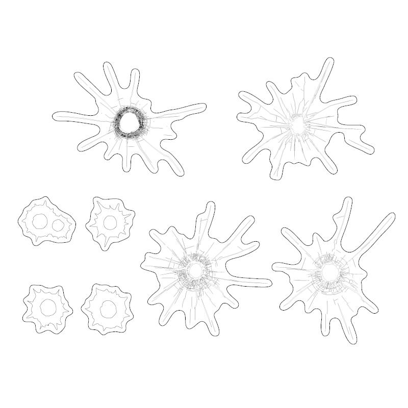 白 弾痕透明ステッカー 銃弾痕ステッカー 車 自動車 バイク スーツケース アメリカン 傷隠し カーステッカー シール 弾痕 Deptdankon マニアックコレクション 通販 Yahoo ショッピング