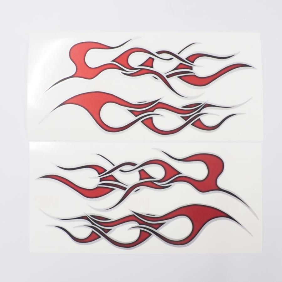 ファイヤーパターン ステッカー 左右セット シルバー レッド 25cm フレア 炎 カスタム Flames メタリック かっこいい Deptfireneji2 マニアックコレクション 通販 Yahoo ショッピング