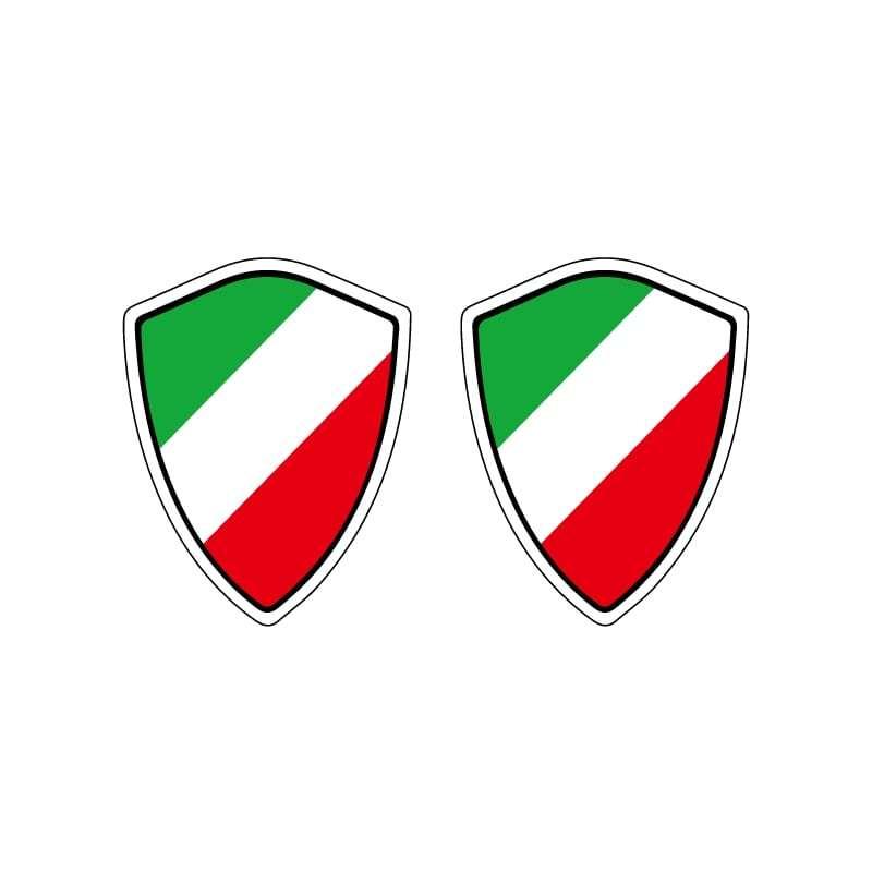 汎用 激安卸販売新品 国旗 ステッカー シールド型 イタリア Italy レトロ シール モータースポーツ バイク サイン