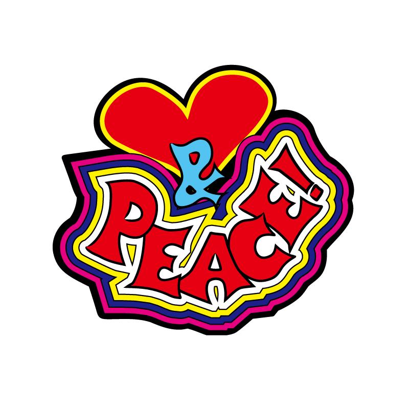 maniaccollections ラブアンドピース ステッカー love peace 車 バイク