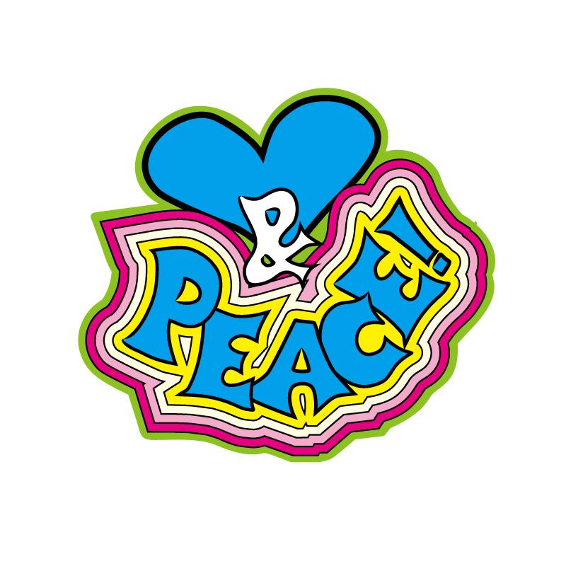 maniaccollections ラブアンドピース ステッカー love peace 車 バイク