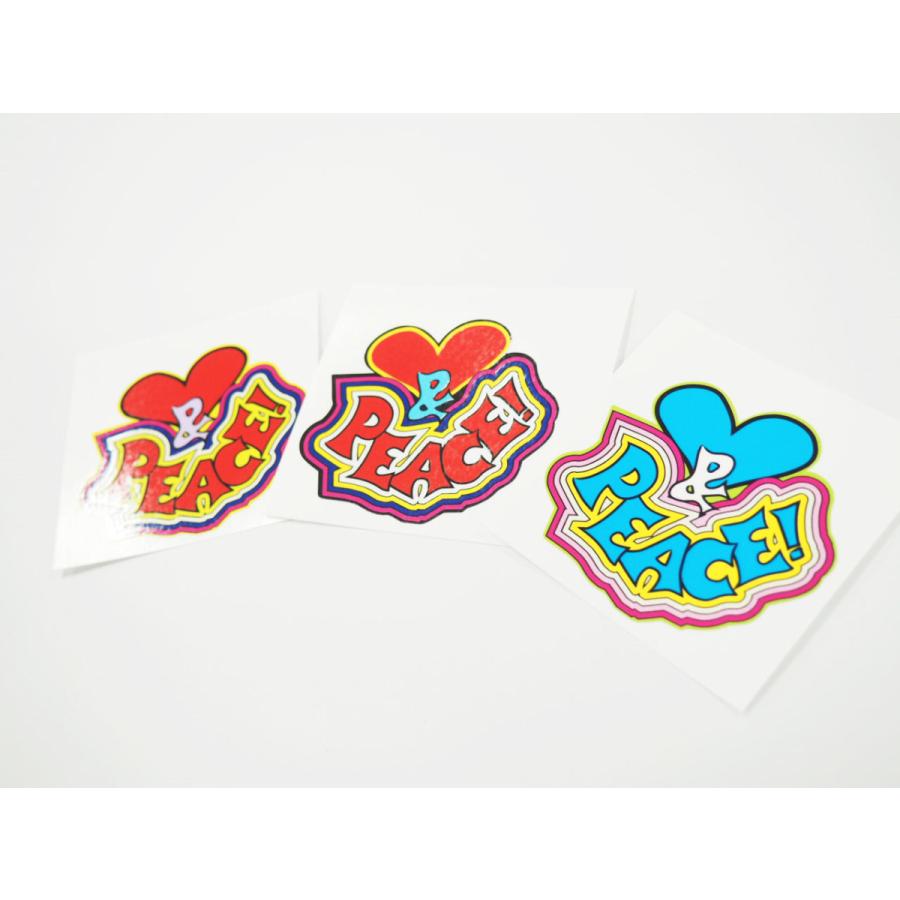 maniaccollections ラブアンドピース ステッカー love peace 車 バイク