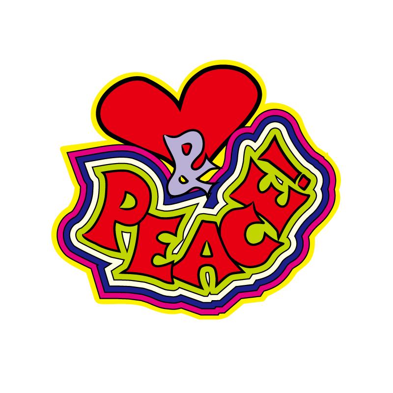 maniaccollections ラブアンドピース ステッカー love peace 車 バイク