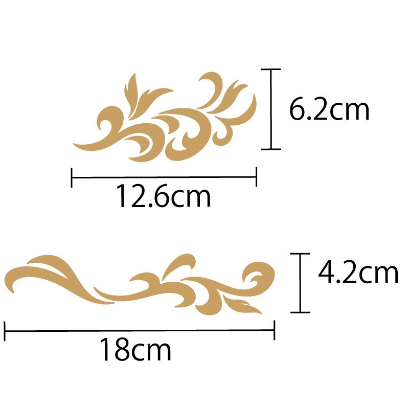 ゴールド）ゴールドリーフ トライバル カッティングステッカー