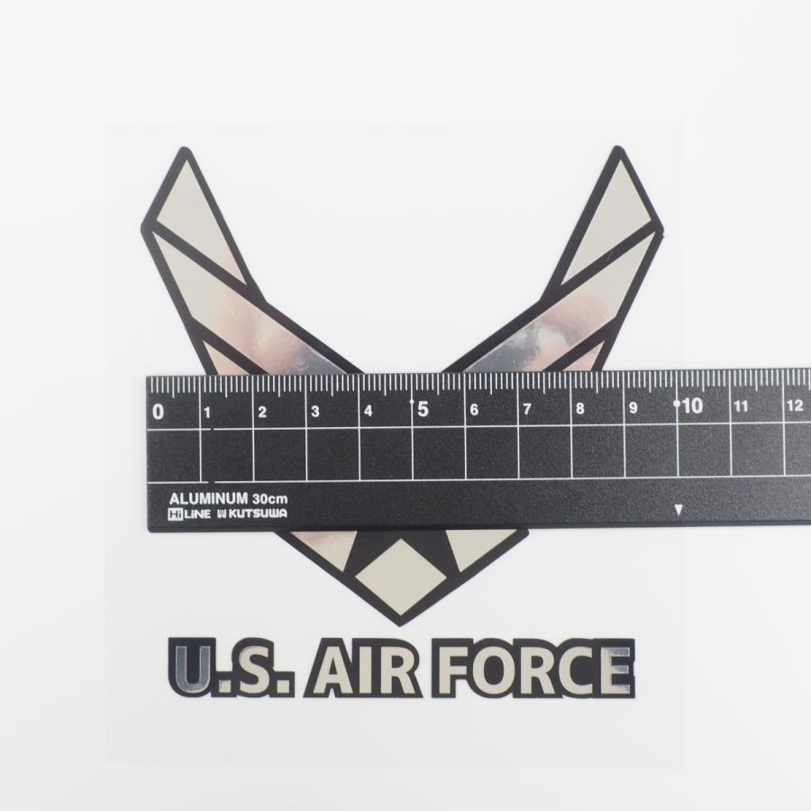 ヴィンテージ　アメリカ空軍（USAF）ミラー ミラー）アメリカ空軍 ステッカー 10cm ミラーシルバー U.S AIR FORCE