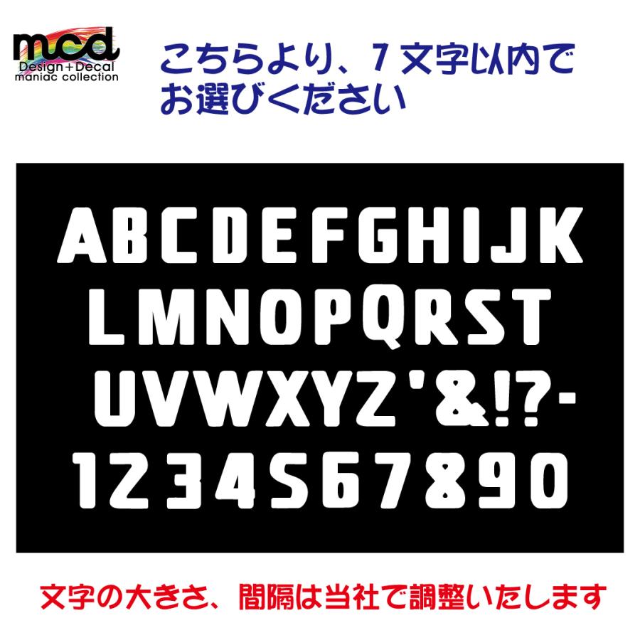 ご希望の文字を選んで作成 黒 パロディーステッカー 1枚 ヘルメット