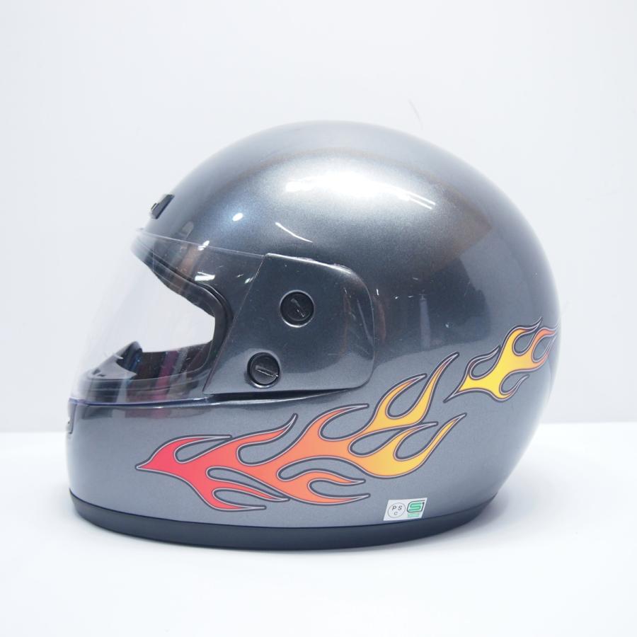 ファイヤーパターン カスタム ステッカー 左右セット 炎 ヘルメット