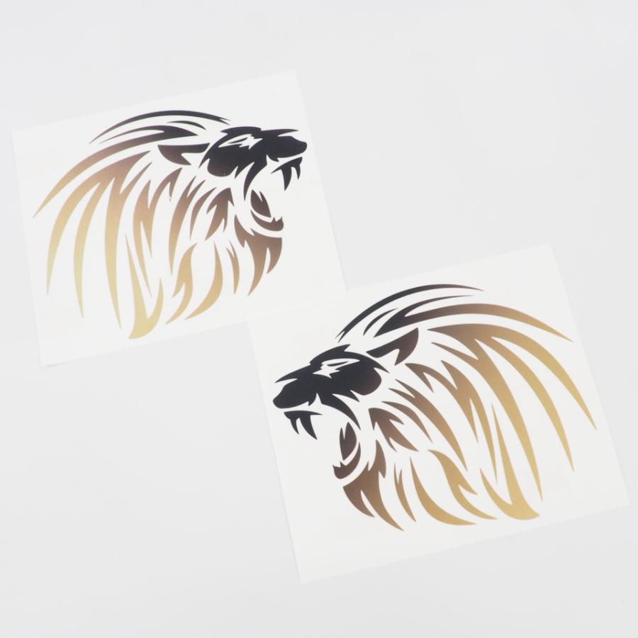 カッティングステッカー ゴールド ライオン 左右セット ヘルメット タンク カウル 窓ガラス カスタム Leaf トライバル 12cm Depttrytrbllion12 マニアックコレクション 通販 Yahoo ショッピング