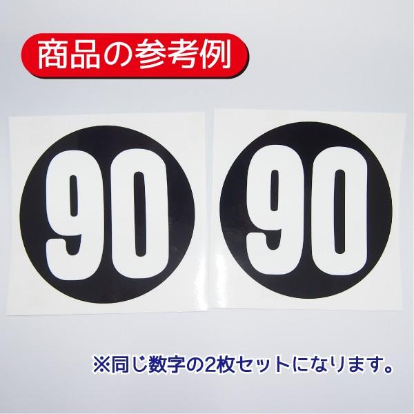 数字選択可能！ビンテージタイプ ゼッケンステッカー2枚セット