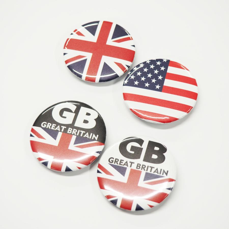缶バッチ 44mm （イギリス・黒） イギリス国旗 ユニオンジャック