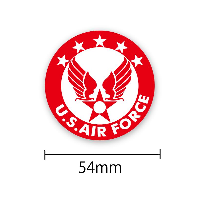 缶バッジ 缶バッチ 54mm アメリカ空軍 レッド ホログラム U.S.AIR
