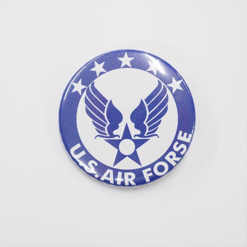 缶バッジ 缶バッチ（44mm）青 1個 アメリカ空軍 US AIR FORSE 軍隊