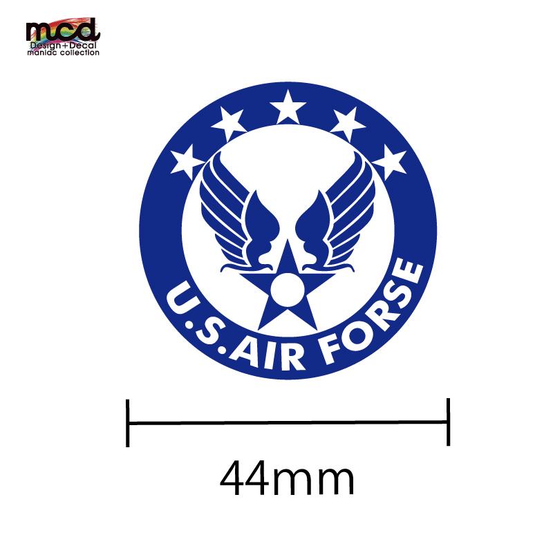缶バッジ 缶バッチ（44mm）青 1個 アメリカ空軍 US AIR FORSE 軍隊