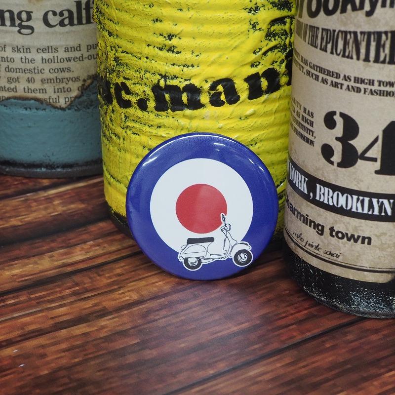 スクーターバッジ 44mm 缶バッジ scooter（ターゲットB）キャップ 帽子