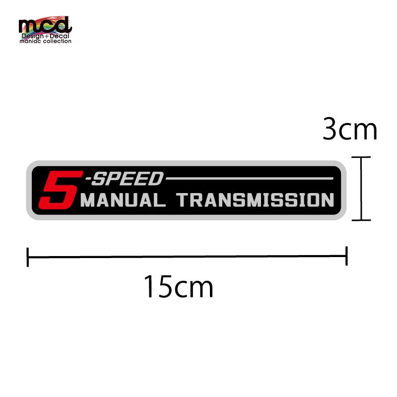 （ミラー）5速マニュアルステッカー 赤 ミッション 5MT 坂道注意 注意書き かっこいい 車用 シール デカール スポーツカー レース｜mcmanaic｜03