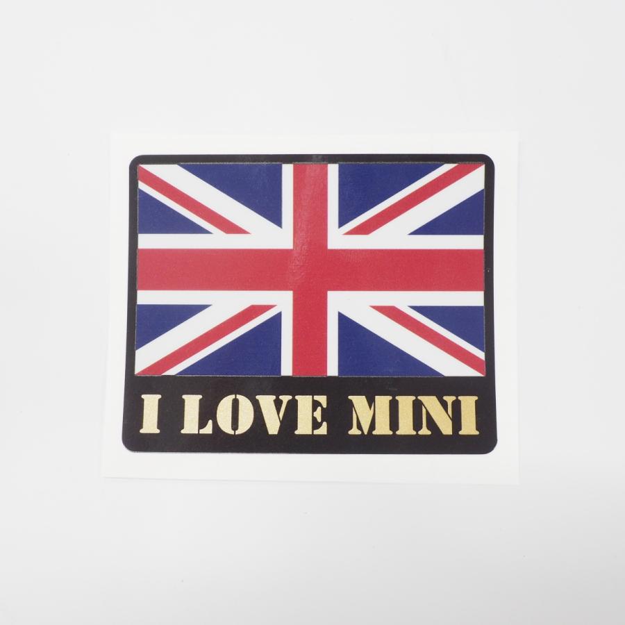 ゴールド色あり）I LOVE MINI ミニクーパ― ユニオンジャック